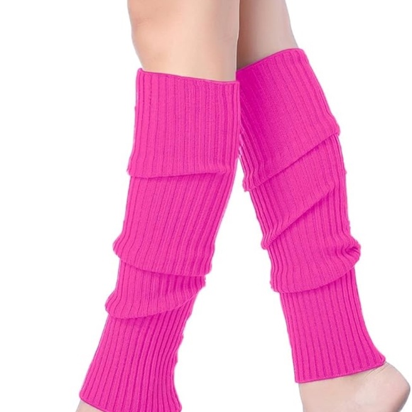 NWOT 80s Pink Accessories Women Lace Headband Earrings, Leg Covers, Bracelets - Picture 6 of 12